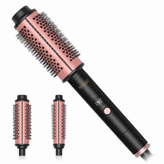 Nysah 3 in 1 thermal brush-30-38-45-mm-keramische-warmteborstel-Krulborstel en stijlborstel-fohnborstel-Hot brush-Levenslange garantie