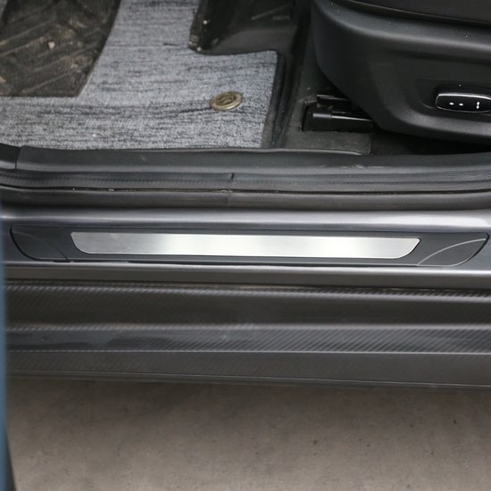 Instaplijsten voor Ford Mondeo 5 2014 (5 deurs) - Kras bescherming - Set van 4 - Zwart/metallic