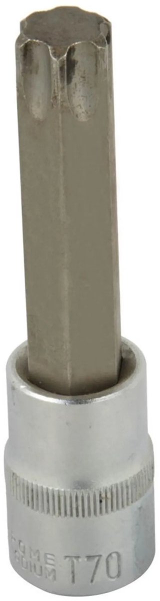 GEKO Metric bitdop - T70 - 100 mm - Chroom Vanadium - 1/2 inch aansluiting