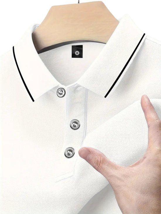 Nivard Golf Shirt Heren - T-shirt - Golfkleding - Golfen - Golf Accessoires - Polo Shirt - Wit - Maat M van Nivard — afbeelding 5