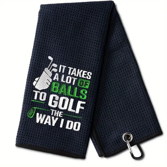 Serviette de Golf Nivard - Serviette de golf - Accessoires de vêtements pour bébé de Golf - Serviette - Confortable - Zwart