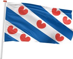 Friese Vlag Friesland - 100 x 150 cm - Vlag voor vlaggenstok - Premium Kwaliteit Buitenvlag - Koningsdag - Dodenherdenking - Bevrijdingsdag