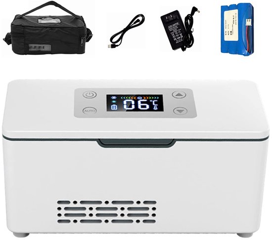 Mini Insuline Koelkast Koelkast, Touchscreen 0-18℃ Verstelbare Draagbare Insuline Koeler Mini Drug Koelkast Doos Voor Auto Reizen Thuis Mini Insuline Koelkast Koelkast, Touchscreen 0-18℃ Verstelbare Draagbare Insuline Koeler Mini Drug Koelkast Doos Voor Auto Reizen Thuis