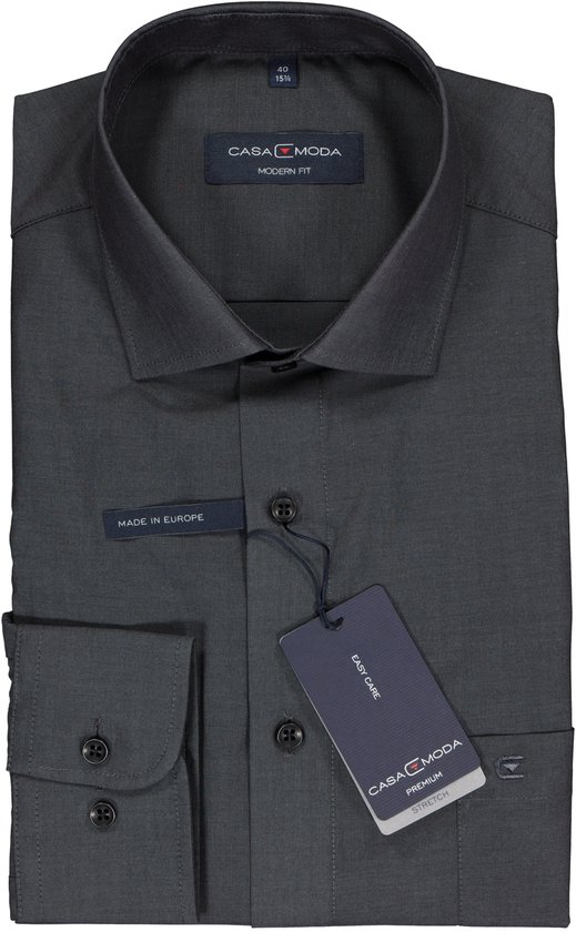 Chemise Casa Moda Uni Gris Kent Coupe Moderne - 40