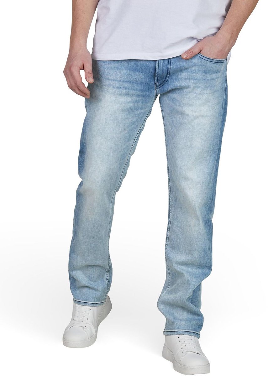 Replay Heren Jeans Broeken Grover regular/straight Fit Blauw Volwassenen Denim Jeansbroek