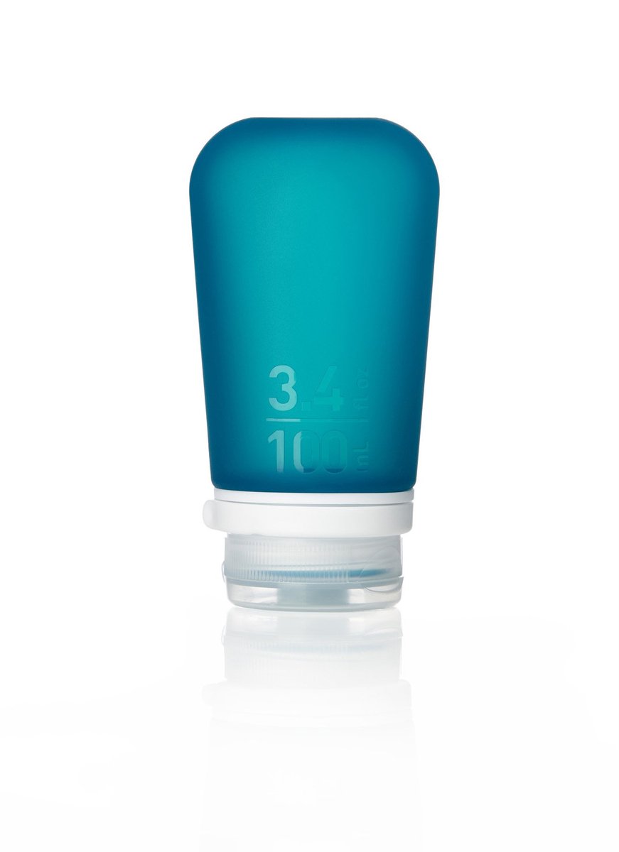 Human Gear - GoToob+ - reisflesje - flacon - herbruikbaar - lekvrij - lichtgewicht - Large - 100ML - Teal