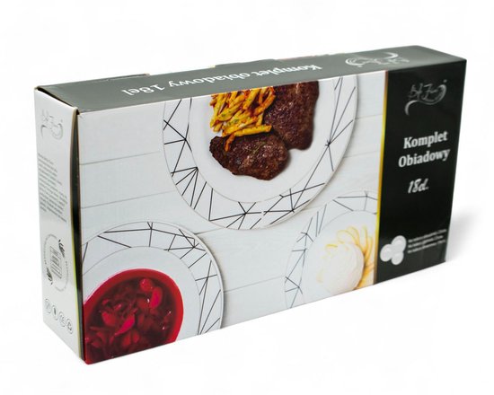 Service de table Bella Fiore Premium 18 pièces - Service d'assiettes - Assiettes - 6 personnes - Design Elegant - Porcelaine de Premium - Wit avec motif Uniek AR-79