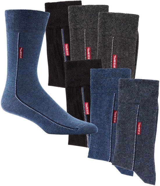 Chaussettes fines pour hommes | 3 paires | taille 39-42 | couleurs bleu, noir gris