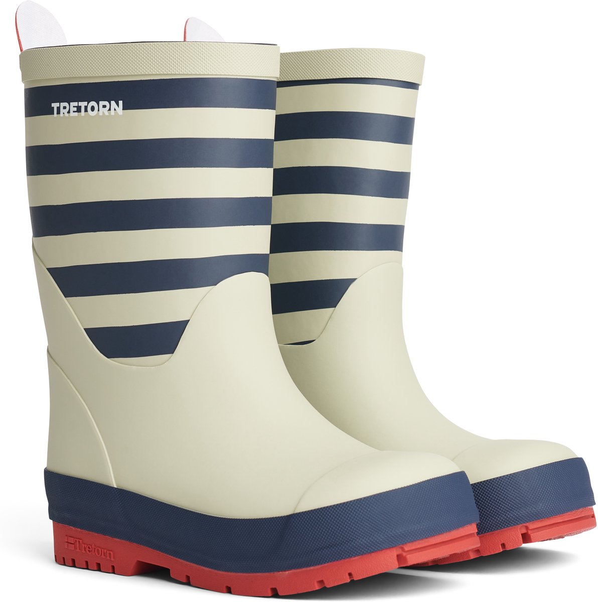 Sand / blauw gestreepte kinder regenlaars Gränna van Tretorn 28