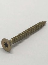 TXXATX M2,6 x 8 mm houtschroeven, 300 stuks, kruiskopschroeven, kleur goud, verzonken kopschroeven, kleine platte kopschroeven, zelftappende schroeven met verzonken kop, schroeven, hout voor