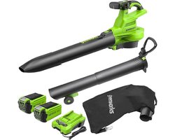 Greenworks Bladblazer/ zuiger 40 volt met 2x2.0Ah accu en lader