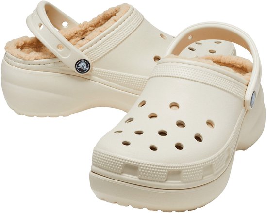 Sabots Crocs Classic Platform Lined Beige EU 39-40 Femme