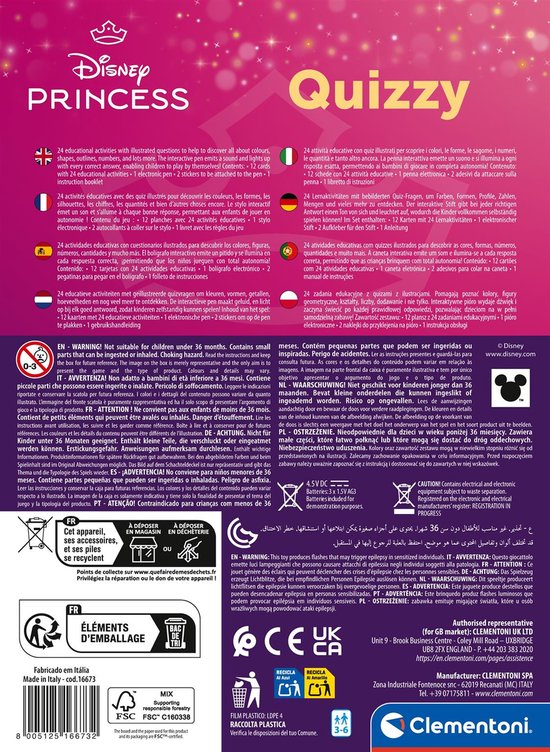 Clementoni - Quizzy - Disney Prinsessen - Educatief spel met elektronische pen - vanaf 3 jaar van Clementoni — afbeelding 4