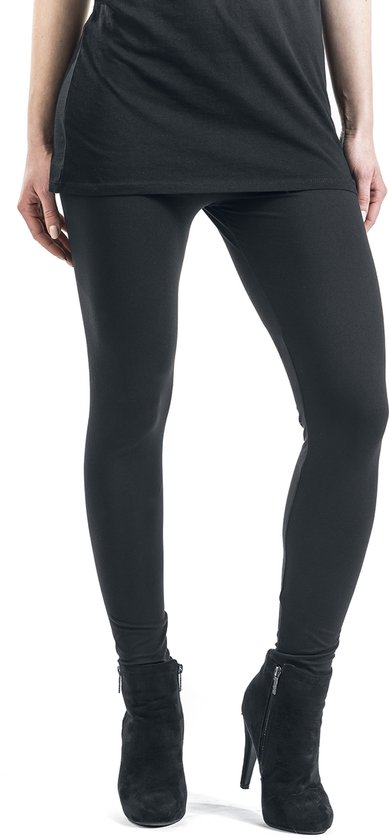 R.E.D. Rock-Engineered Design Zwarte basic leggings met elastiek - Dames - L