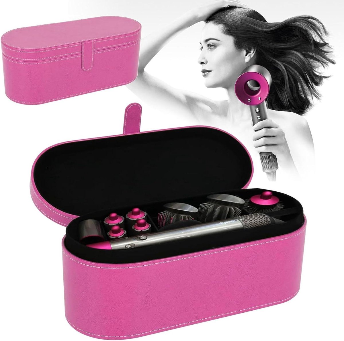 Opbergtas voor Dyson Supersonic haardroger - PU lederen - Opbergtas - €65,99