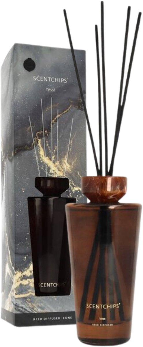 Scentchips Geurstokjes set Cone Yess - Geurstokjeshouder - Geurstokjes Navulling - Geurstokjes - Voorgevuld - Geurverspreider - Huisparfum - 500ml