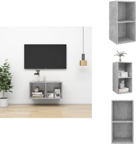 Tv-wandmeubel 40x34,5x60 cm betongrijs | -nl