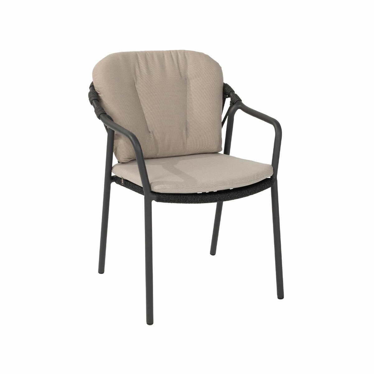 Taste by 4 Seasons Manitoba chaise de jardin empilable - anthracite