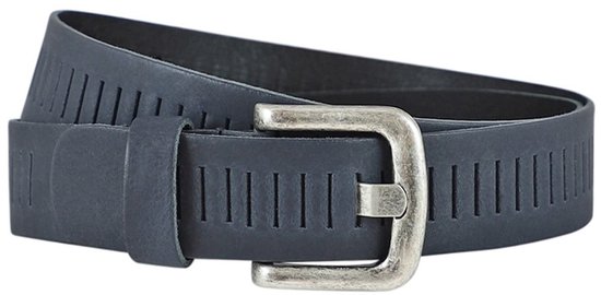 Ceinture de travail perforée en cuir Houtkamp - Riem de travail ergonomique - Vêtements de travail - Riem de vêtements d'entreprise - Cuir - Blauw - Longueur totale 125 cm / Taille de ceinture 105