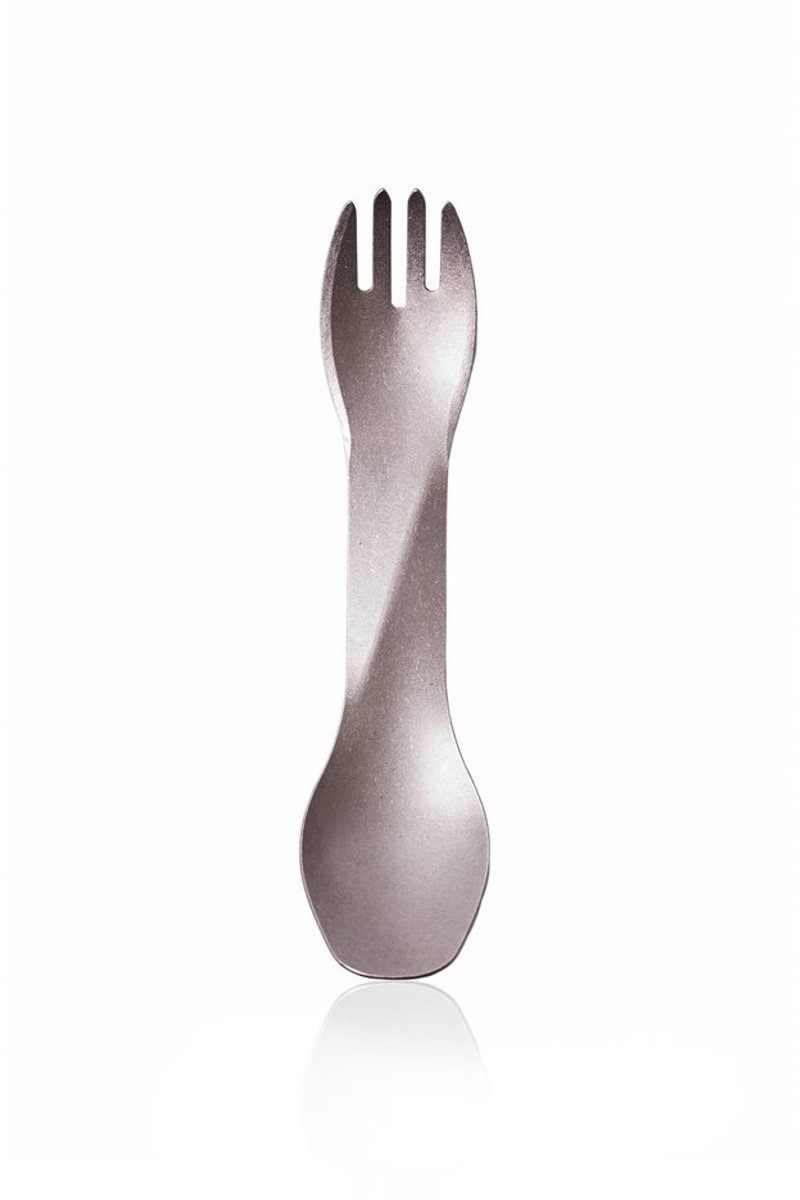 Human Gear - herbruikbaar - lichtgewicht - Bestek - Spork - GoBites Ti-Uno - Titanium - campingbestek