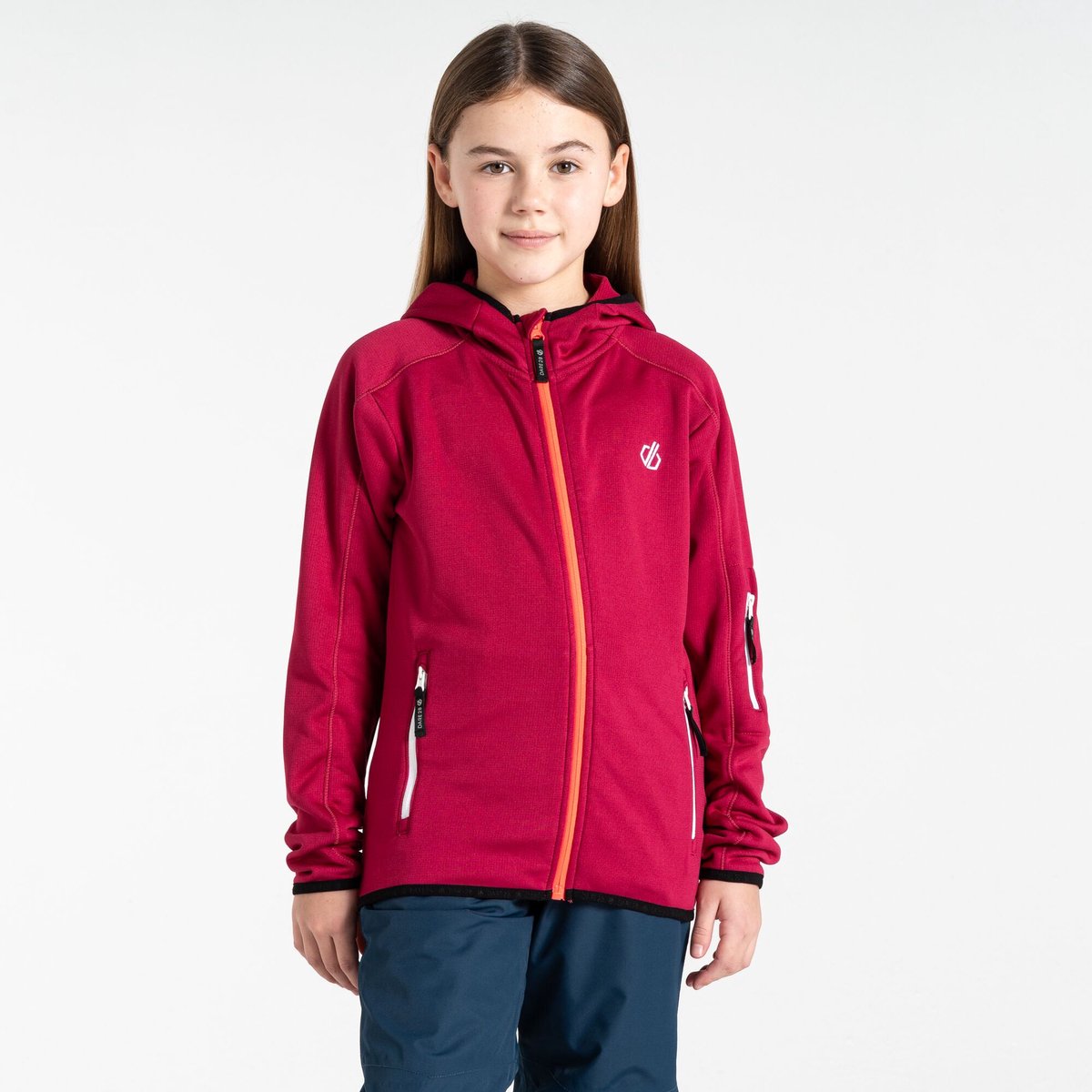 De Explore wandelfleece met halve rits Roze