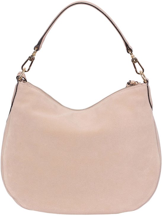 abro Cuir Sac à épaule bandoulière Leather Suede Hobo Juna Natural Beige