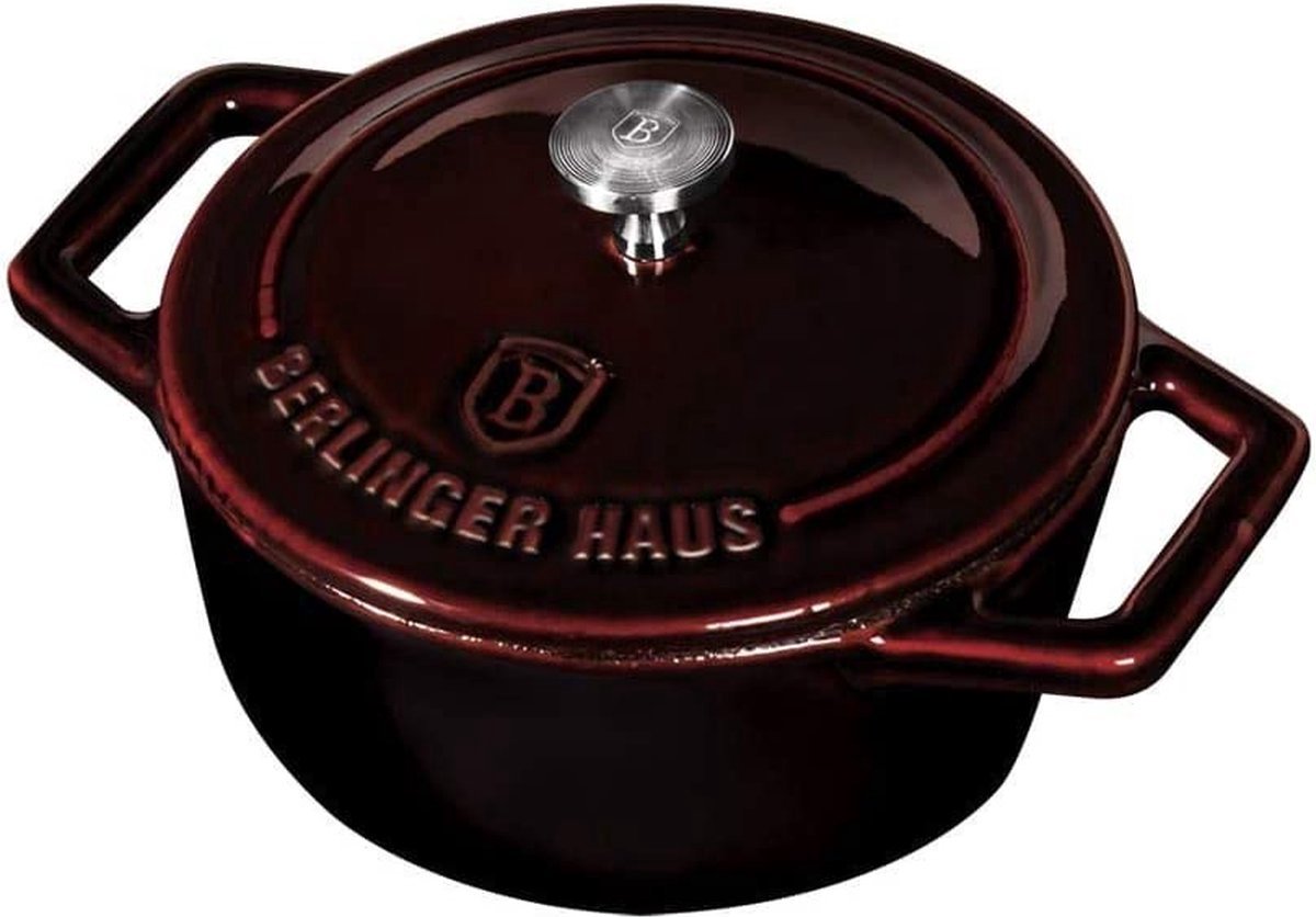Berlinger Haus 6495 - Mini Gietijzeren braadpan - Burgundy collection - 10 x 4.8 cm - Mini Pan
