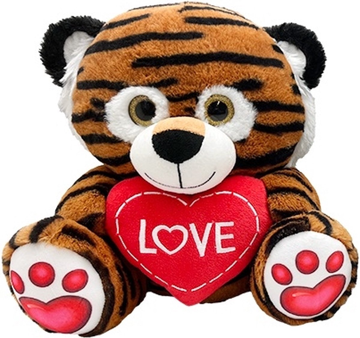 Tijger knuffel - 30cm - Liefde - Valentijns