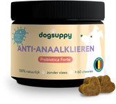 Anaalklieren Probiotica - Bij Verstopte Anaalklieren, "Sleetje rijden" en Gevoelige anus - 100% Natuurlijk - 60 snoepjes - Ondersteunt Darmgezondheid & Spijsvertering - 3.4 miljard CFU Probiotica per snoepje