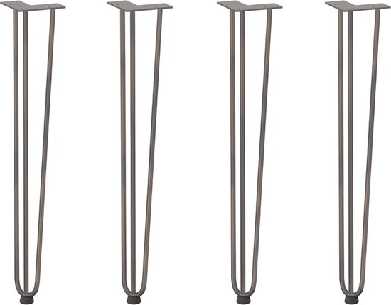 TRANKIELO® - Set van 4 Haarspeld Tafelpoten, 71cm Metaal, Doe-het-Zelf