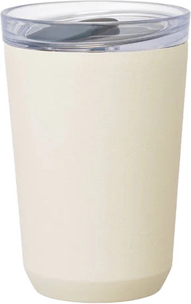 KINTO TO GO TUMBLER 360ml met deksel Gebroken Wit - RVS - Drinkbeker - Koffie/Thee