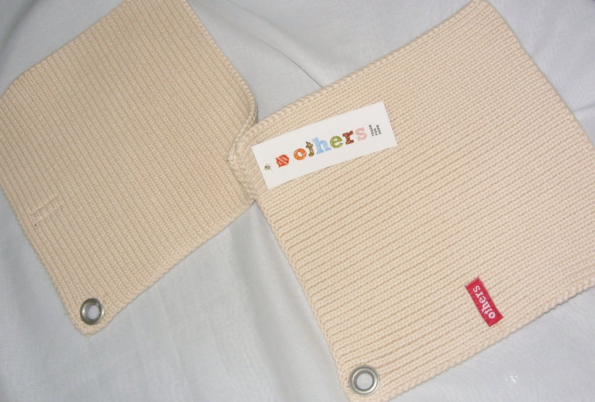 pannenlappen - gebreid - fair trade - creme/zand