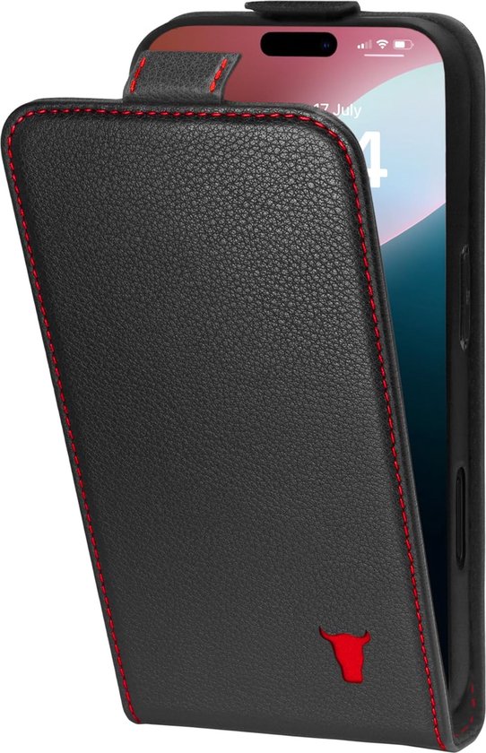 Rosso Elite iPhone 16 Pro Max Hoesje MagSafe Book Case Echt Leer Bruin