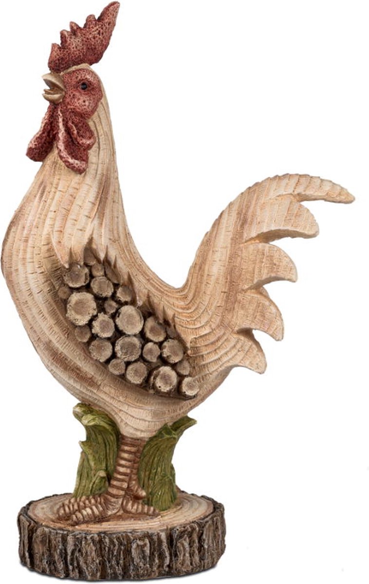 Tuinbeeld Haan - HOUTLOOK - polyresin - 50 cm hoog