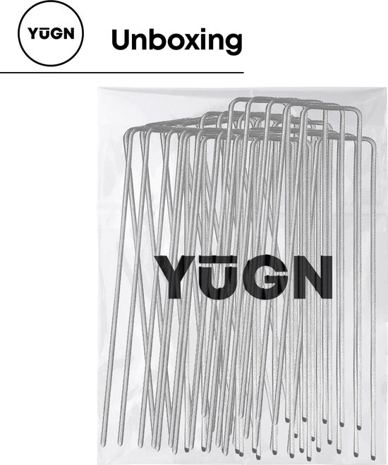 YUGN 120 Couverture au sol Pegs - Galvanisé anti rouille au Chevilles de sol - Facile Fixation par points Sharp - Oa RACINES Tissu Couvre - sol Kunstgras ou Tentes Camping - 20x20x3.5CM