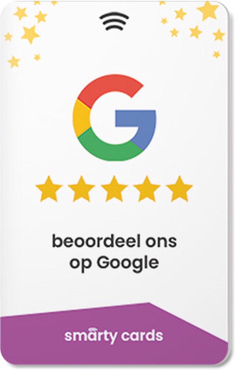Smarty Cards Gele Sterren - Google Review Kaart - NFC - Gele Sterren - Betrouwbaar en Gebruiksvriendelijk
