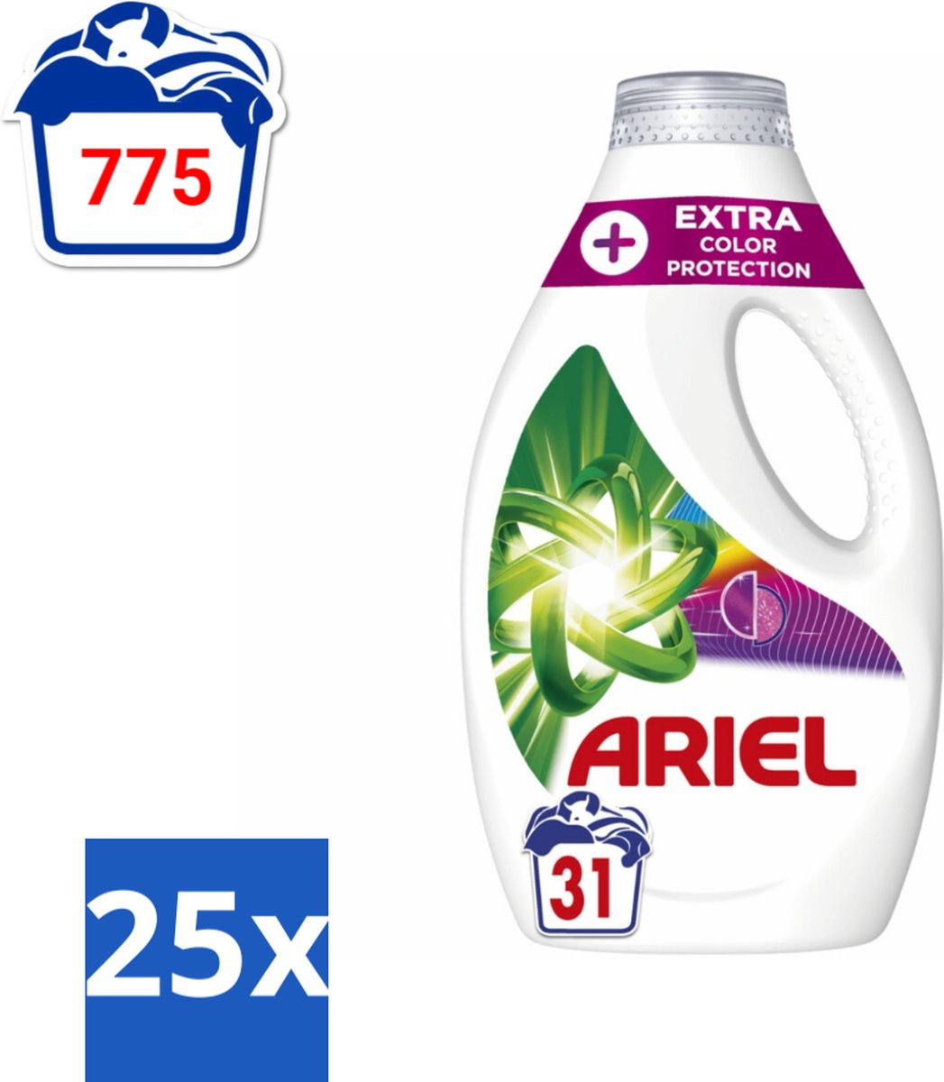 Ariel Original - Extra Kleurbescherming - Vloeibaar Wasmiddel - Gekleurde Was - 31 Wasbeurten - Bulkverpakking - 25 stuks