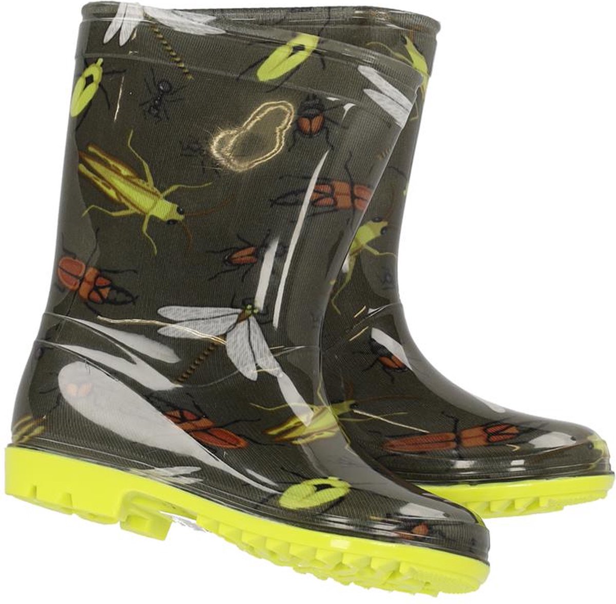 XQ Footwear regenlaarzen-jongens groen geel