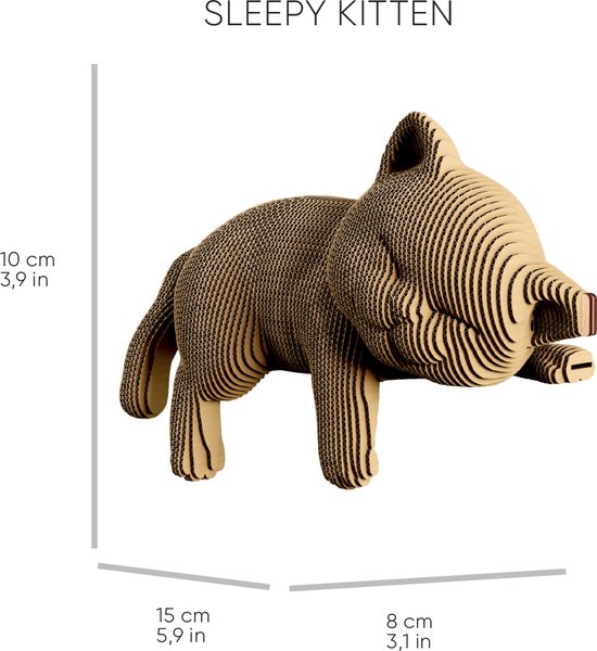 Cartonic - TRIO DE CHATONS - Puzzle 3D - puzzles - DIY- enfants et adultes