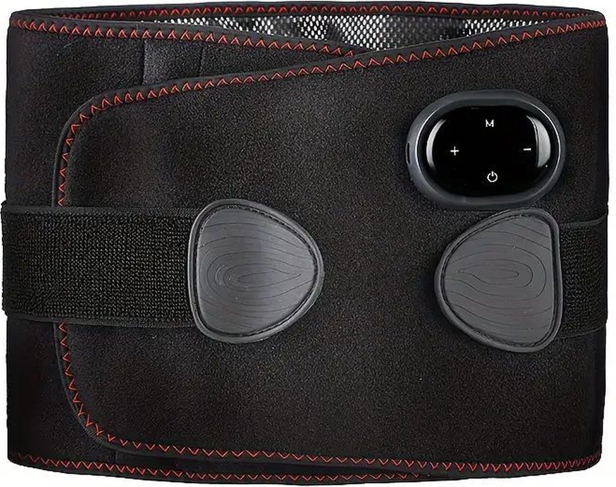 Rugmassage Band met Infrarood Licht - Rugpijn Verlichten - Draadloos Opladen - Hernia - Warmtecompressie - Taille Massage Apparaat - Zwart thumbnail 2