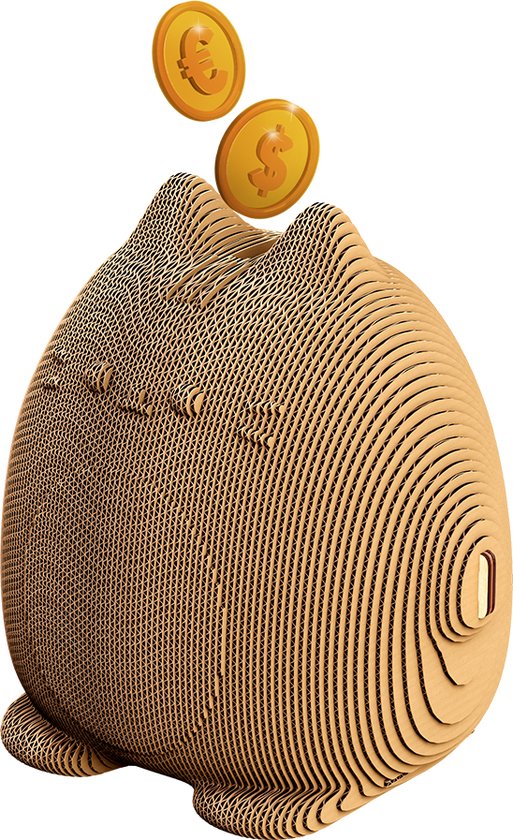 Cartonic - TIRELIRE CHAT MIGNON - Puzzle 3D - puzzles - DIY- enfants et adultes