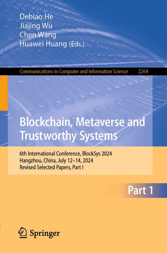 Springer Nature Proceedings Computer Science 1 - Blockchain, ... - cover