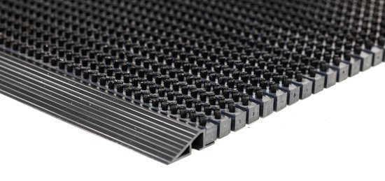 Tapis de brosse Ikado noir - 40 x 60 cm