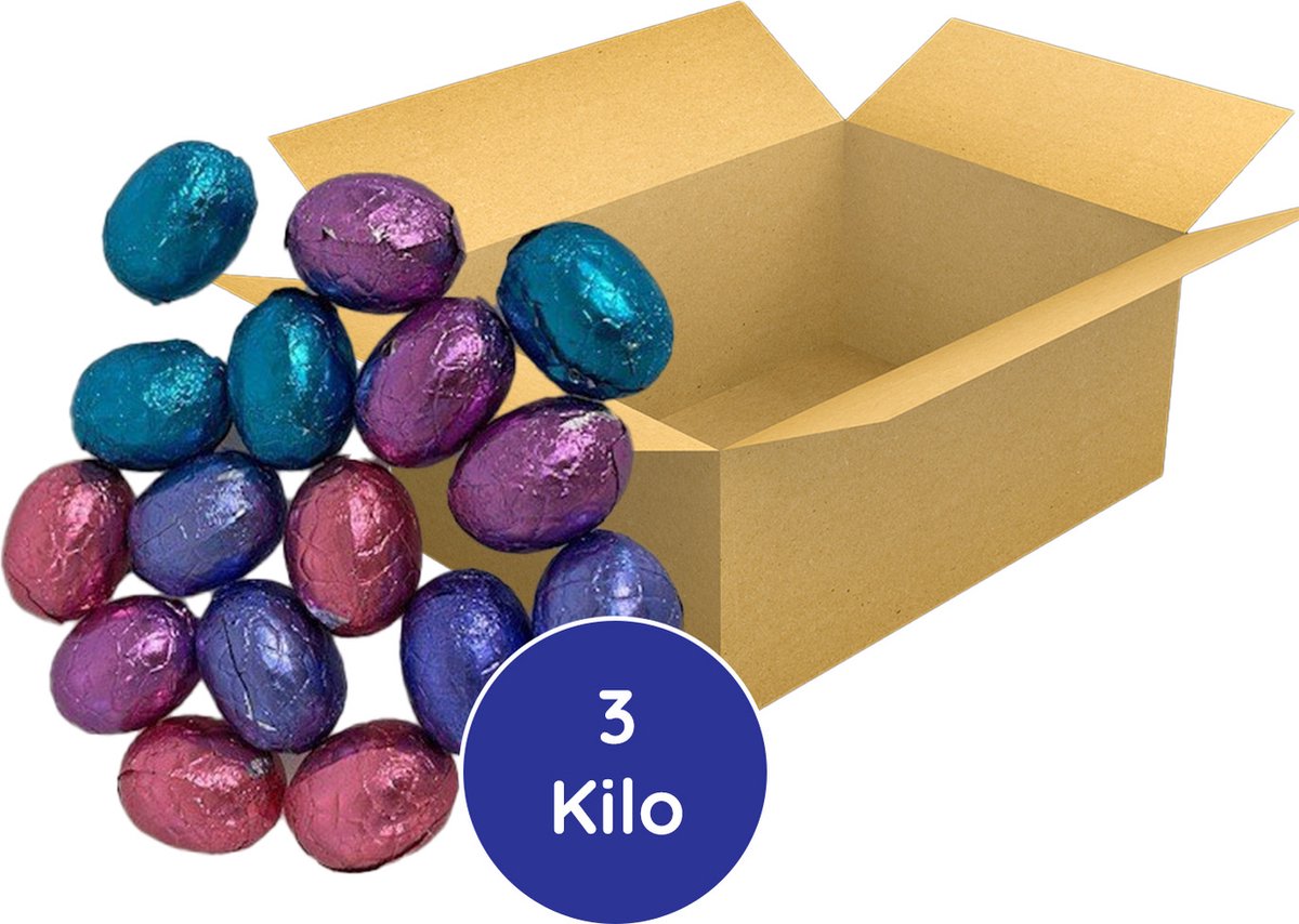Bonbiance - Chocolade Eitjes - Gevuld Assorti - Doos 3 Kilo