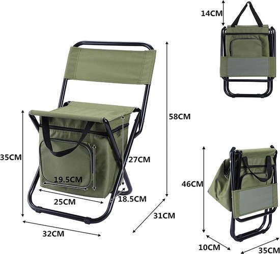 2-zits Campingstoel Met Zonwering,mini-tafel,koeltas En Bekerhouder Inklapbare Visstoel Klapstoel Voor Kamperen Vissen Picknick Rood Ab92781