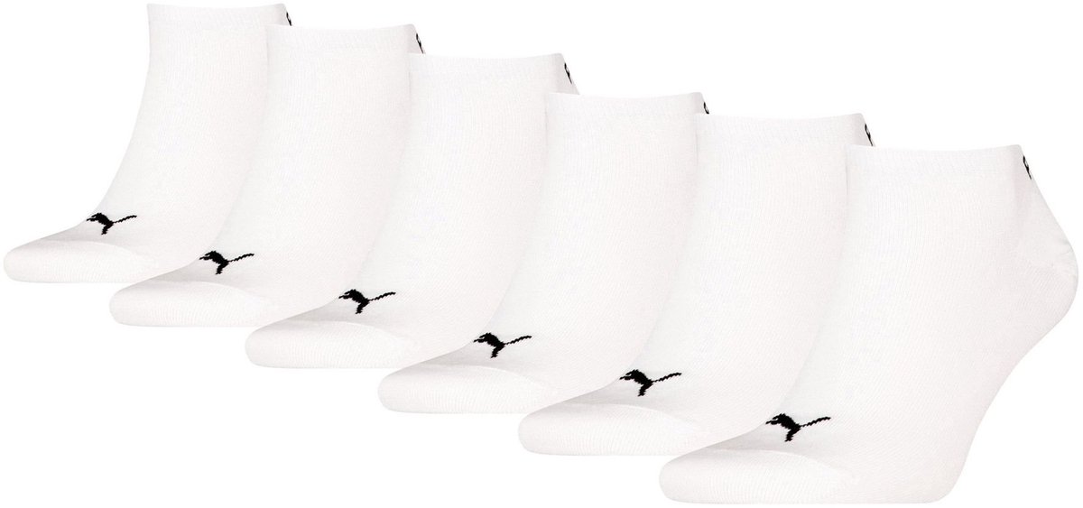 Puma Unisex Sneakersokken 6 Pack Wit