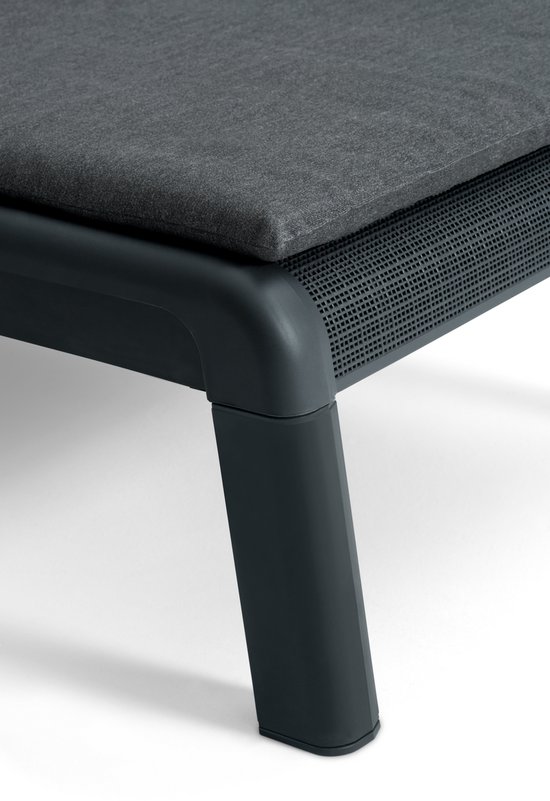 Keter Mallorca Ligbed - inclusief kussen - 187.5x58x29cm - Antraciet van Keter — afbeelding 2