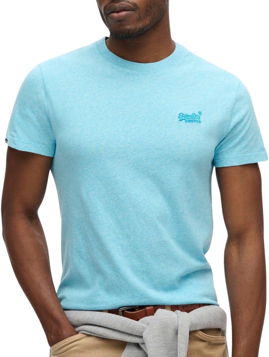 Superdry ESSENTIAL LOGO EMB TEE Heren T-shirt Turquoise