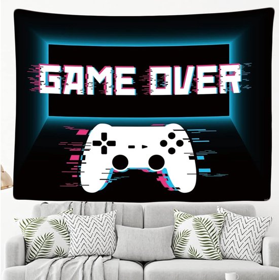 Ulticool - Game Over Controller Monitor Chambre d'enfants - Tapisserie - 200x150 cm - Groot tapisserie - Affiche