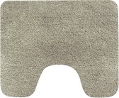 Dutch House Toiletmat Caen - WC Mat 60x50cm - Grijs - Antislip - Toiletmat met uitsparing - Badkamer Mat - WC Mat - Snel Absorberend - Snel Drogende Toiletmat